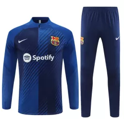 Conjunto de Moletom de Treino FC Barcelona Criança Quarto-Zíper 2023/24 Azul Conjunto de Moletom de Treino FC Barcelona Criança Quarto-Zíper 2023/24 Azul