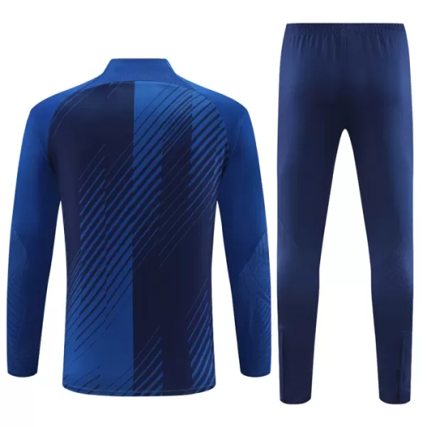 Conjunto de Moletom de Treino FC Barcelona Criança Quarto-Zíper 2023/24 Azul