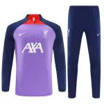 Conjunto de Moletom de Treino Liverpool Criança Quarto-Zíper 2023/24 Roxo