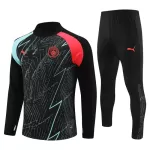Conjunto de Moletom de Treino Manchester City Homem Quarto-Zíper 2023/24 Preta