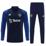 Conjunto de Moletom de Treino Manchester United Criança Quarto-Zíper 2023/24 Navy