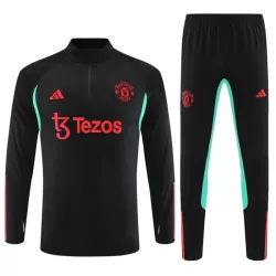 Conjunto de Moletom de Treino Manchester United Homem Quarto-Zíper 2023/24 Preta Conjunto de Moletom de Treino Manchester United Homem Quarto-Zíper 2023/24 Preta