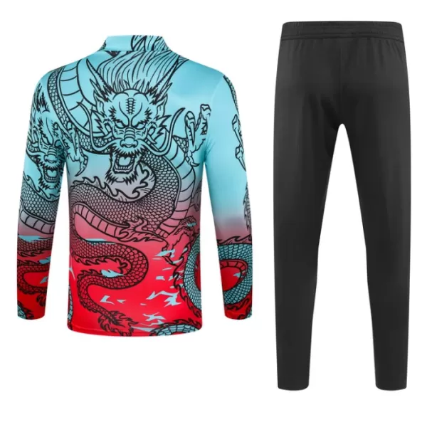Conjunto de Moletom de Treino Real Madrid Dragon Criança Quarto-Zíper 2023/24 Azul