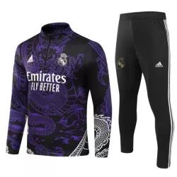 Conjunto de Moletom de Treino Real Madrid Dragon Criança Quarto-Zíper 2023/24 Roxo Conjunto de Moletom de Treino Real Madrid Dragon Criança Quarto-Zíper 2023/24 Roxo