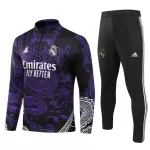 Conjunto de Moletom de Treino Real Madrid Dragon Homem Quarto-Zíper 2023/24 Roxo