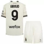 Camisola AC Milan Olivier Giroud 9 Criança Equipamento 4ª 2023/24 Branca