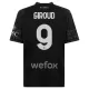 Camisola AC Milan Olivier Giroud 9 Criança Equipamento 4ª 2023/24 Preta