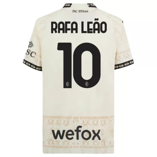 Camisola AC Milan Rafael Leao 10 Criança Equipamento 4ª 2023/24 Branca