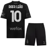 Camisola AC Milan Rafael Leao 10 Criança Equipamento 4ª 2023/24 Preta