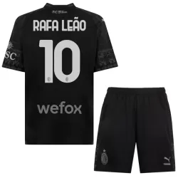Camisola AC Milan Rafael Leao 10 Criança Equipamento 4ª 2023/24 Preta Camisola AC Milan Rafael Leao 10 Criança Equipamento 4ª 2023/24 Preta