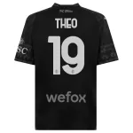 Camisola AC Milan Theo Hernandez 19 Homem Equipamento 4ª 2023/24 Preta
