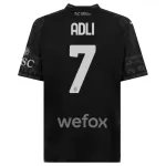 Camisola AC Milan Yacine Adli 7 Homem Equipamento 4ª 2023/24 Preta