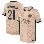 Camisola Paris Saint-Germain Lucas Hernandez 21 Jordan Homem Equipamento 4ª 2023/24