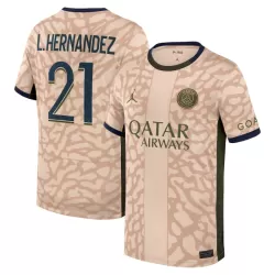Camisola Paris Saint-Germain Lucas Hernandez 21 Jordan Homem Equipamento 4ª 2023/24 Camisola Paris Saint-Germain Lucas Hernandez 21 Jordan Homem Equipamento 4ª 2023/24