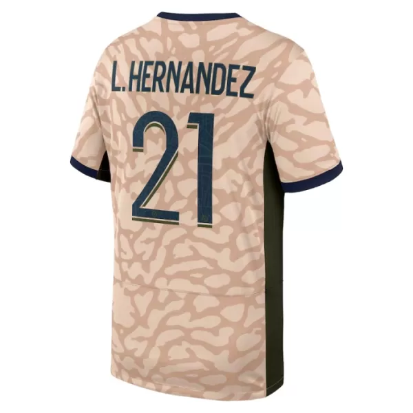 Camisola Paris Saint-Germain Lucas Hernandez 21 Jordan Homem Equipamento 4ª 2023/24