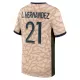 Camisola Paris Saint-Germain Lucas Hernandez 21 Jordan Homem Equipamento 4ª 2023/24