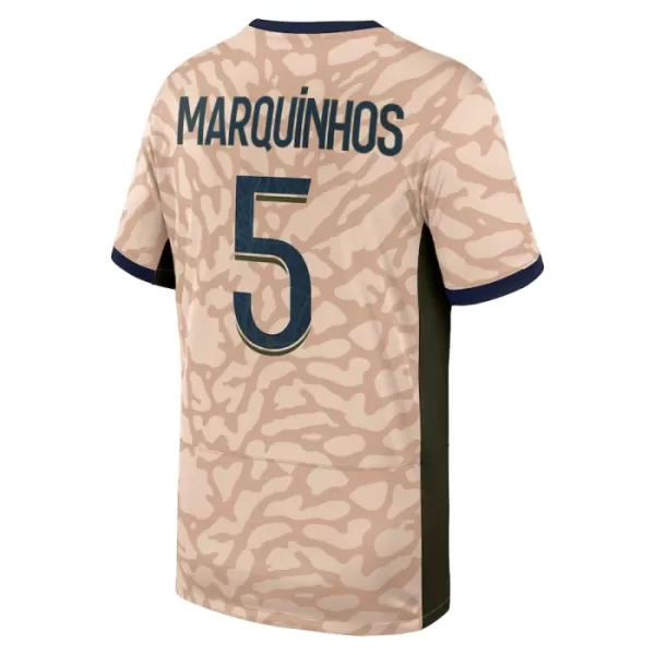 Camisola Paris Saint-Germain Lucas Marquinhos 5 Jordan Homem Equipamento 4ª 2023/24