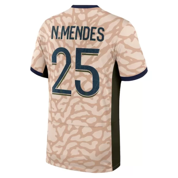 Camisola Paris Saint-Germain Nuno Mendes 25 Jordan Homem Equipamento 4ª 2023/24