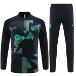 Conjunto de Moletom de Treino Barcelona Criança Quarto-Zíper 2023/24 Preta
