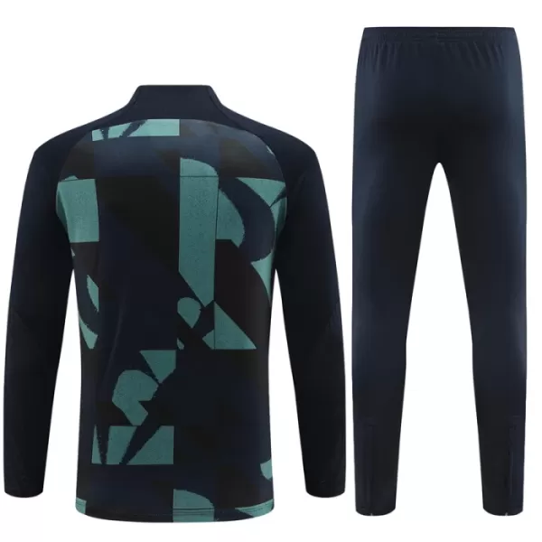 Conjunto de Moletom de Treino Barcelona Criança Quarto-Zíper 2023/24 Preta