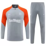 Conjunto de Moletom de Treino Inter Milan Criança Quarto-Zíper 2023/24 Cinza