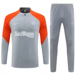 Conjunto de Moletom de Treino Inter Milan Homem Quarto-Zíper 2023/24 Cinza Conjunto de Moletom de Treino Inter Milan Homem Quarto-Zíper 2023/24 Cinza