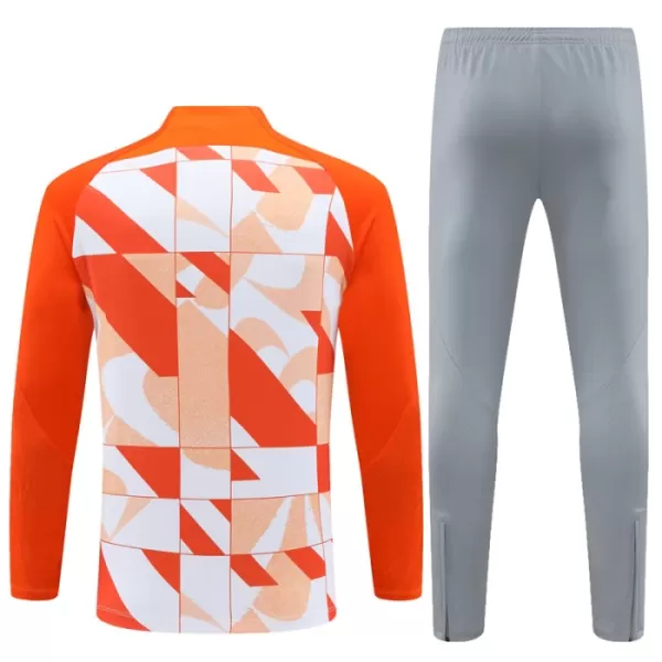Conjunto de Moletom de Treino Inter Milan Homem Quarto-Zíper 2023/24 Laranja