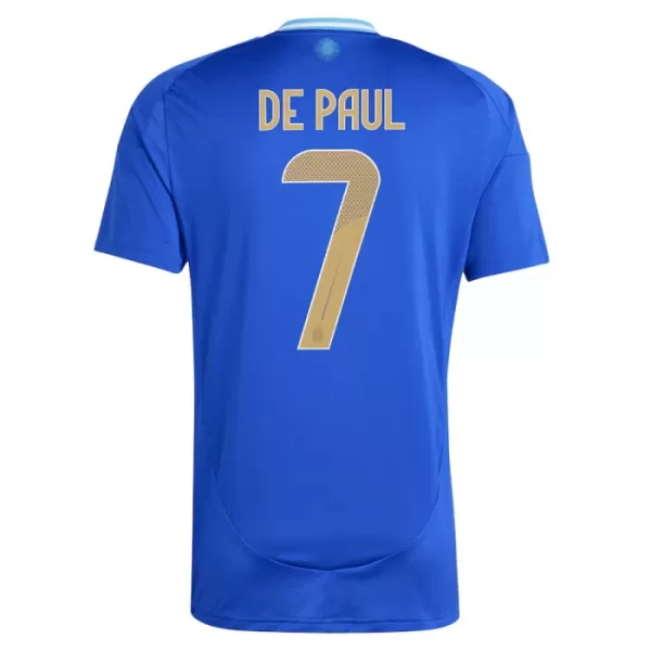 Camisola Argentina De Paul 7 Homem Equipamento 2ª 2024