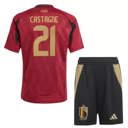 Camisola Bélgica Castagne 21 Criança Equipamento 1ª Euro 2024 Camisola Bélgica Castagne 21 Criança Equipamento 1ª Euro 2024