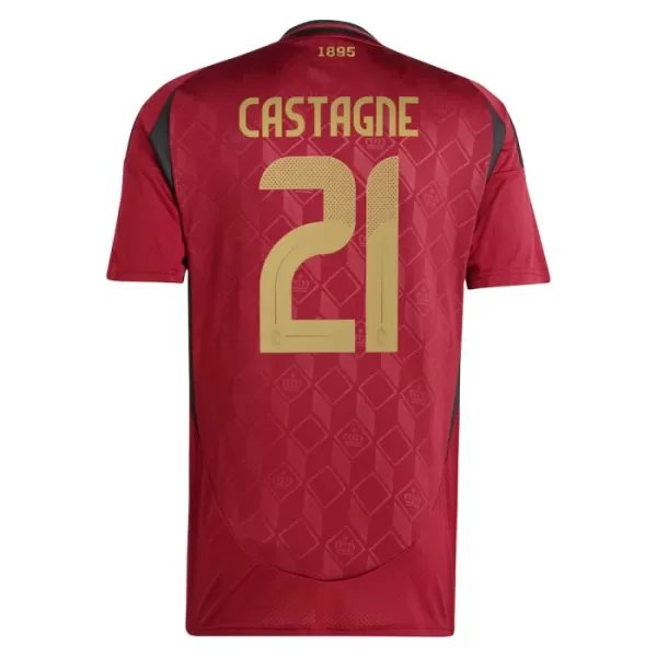 Camisola Bélgica Castagne 21 Homem Equipamento 1ª Euro 2024