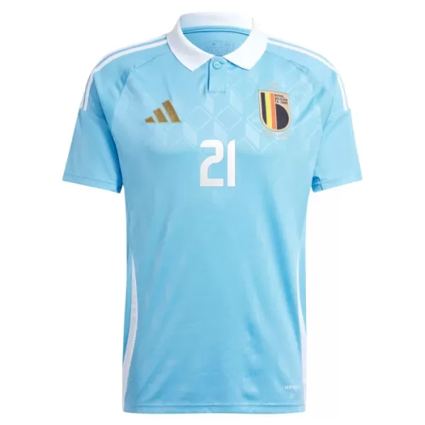 Camisola Bélgica Castagne 21 Homem Equipamento 2ª Euro 2024