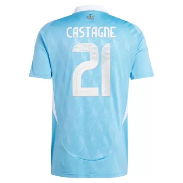 Camisola Bélgica Castagne 21 Homem Equipamento 2ª Euro 2024