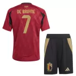 Camisola Bélgica De Bruyne 7 Criança Equipamento 1ª Euro 2024