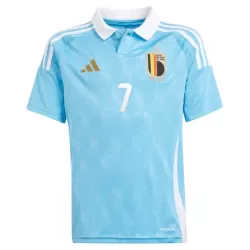 Camisola Bélgica De Bruyne 7 Criança Equipamento 2ª Euro 2024