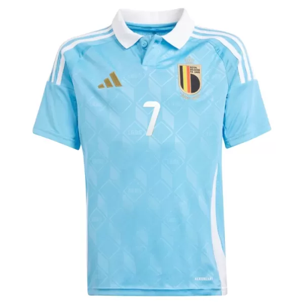 Camisola Bélgica De Bruyne 7 Criança Equipamento 2ª Euro 2024