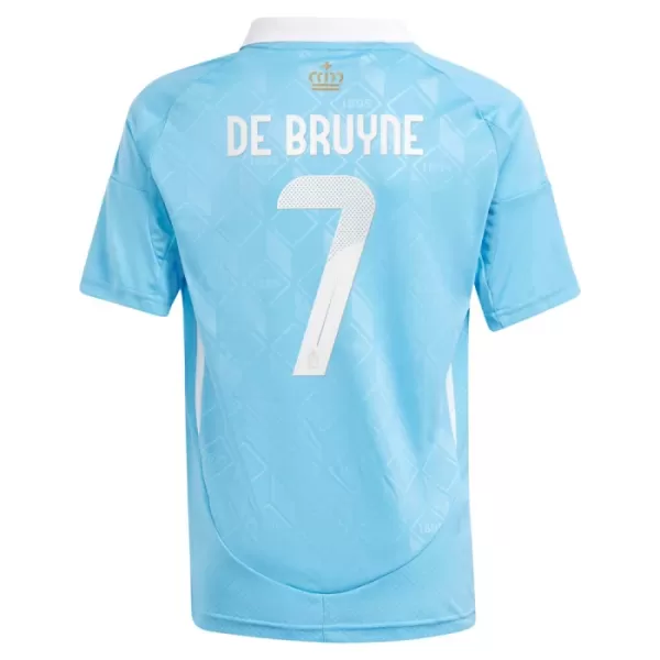 Camisola Bélgica De Bruyne 7 Criança Equipamento 2ª Euro 2024