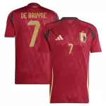 Camisola Bélgica De Bruyne 7 Homem Equipamento 1ª Euro 2024