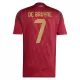 Camisola Bélgica De Bruyne 7 Homem Equipamento 1ª Euro 2024