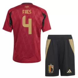 Camisola Bélgica Faes 4 Criança Equipamento 1ª Euro 2024 Camisola Bélgica Faes 4 Criança Equipamento 1ª Euro 2024
