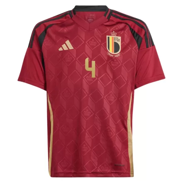 Camisola Bélgica Faes 4 Criança Equipamento 1ª Euro 2024