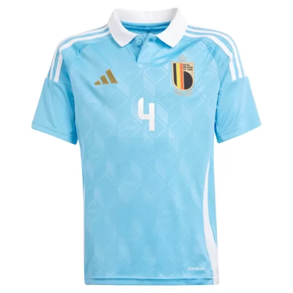 Camisola Bélgica Faes 4 Criança Equipamento 2ª Euro 2024