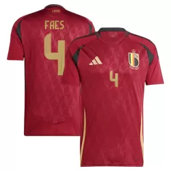 Camisola Bélgica Faes 4 Homem Equipamento 1ª Euro 2024 Camisola Bélgica Faes 4 Homem Equipamento 1ª Euro 2024