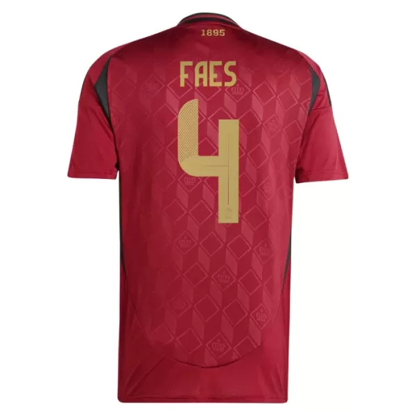 Camisola Bélgica Faes 4 Homem Equipamento 1ª Euro 2024