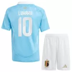 Camisola Bélgica Lukaku 10 Criança Equipamento 2ª Euro 2024