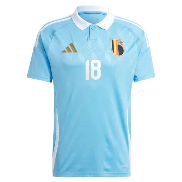 Camisola Bélgica Mangala 18 Homem Equipamento 2ª Euro 2024