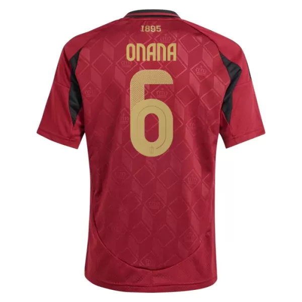 Camisola Bélgica Onana 6 Criança Equipamento 1ª Euro 2024