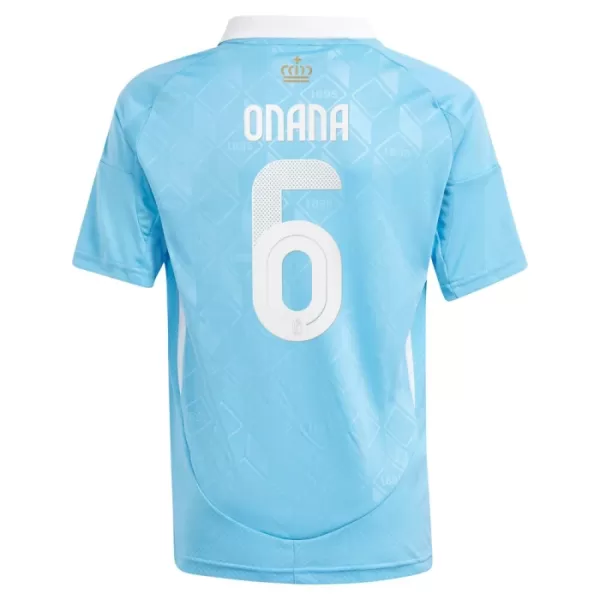 Camisola Bélgica Onana 6 Criança Equipamento 2ª Euro 2024