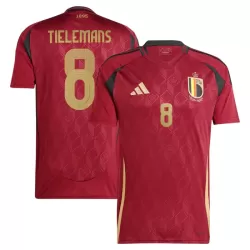 Camisola Bélgica Tielemans 8 Homem Equipamento 1ª Euro 2024 Camisola Bélgica Tielemans 8 Homem Equipamento 1ª Euro 2024