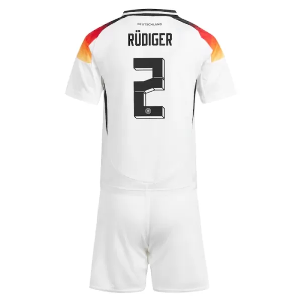 Camisola Alemanha Antonio Rudiger 2 Criança Equipamento 1ª Euro 2024