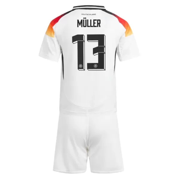 Camisola Alemanha Müller 13 Criança Equipamento 1ª Euro 2024